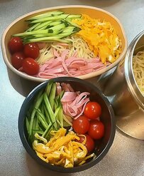 【シングル父が作る】暑い日の「冷やし中華弁当」が話題　嬉しいメニューに絶賛の声