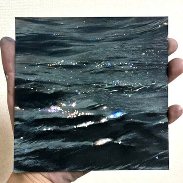 毎日違う海を描いてる」と投稿された4枚の絵 「写真のようにリアルで