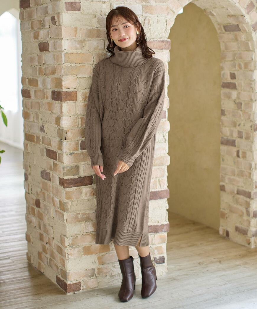 ハニーズ、ケーブル編ワンピース画像