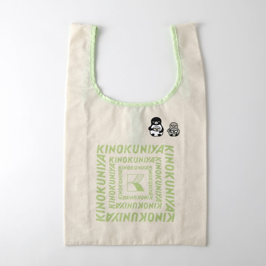 出所:紀ノ国屋公式 Suicaのペンギン コットンバッグ ライトグリーン