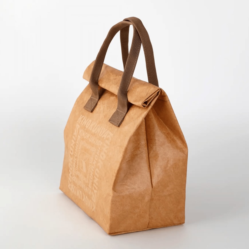 紀ノ国屋公式 紀ノ国屋 リンクリーランチ保冷バッグ ベージュ×クリーム 画像