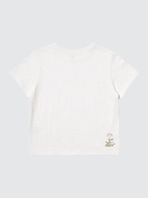 ユニクロ公式　和柄（アニマルズ）UT／ショート丈　OFF WHITE　画像