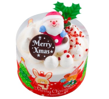 バズった！シャトレーゼ〈864円1人用クリスマスホールケーキ〉手のひら