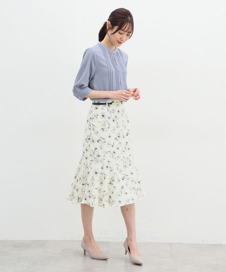 出所：ハニーズ公式通販 6分袖ピンタックブラウス