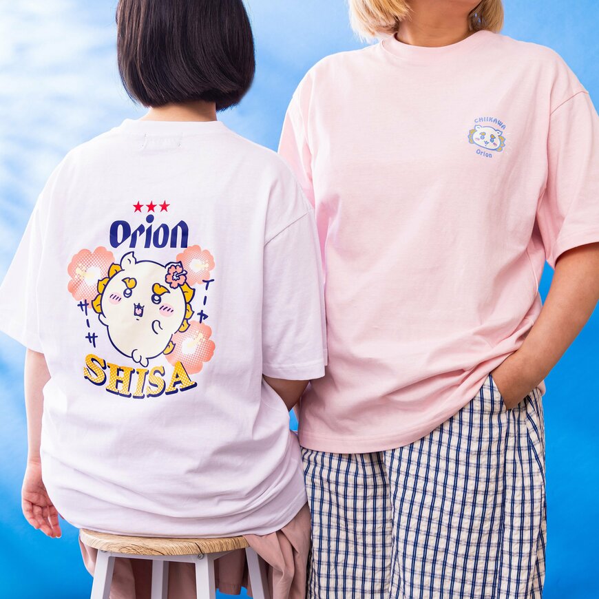 「ちいかわとオリオンビールの特別コラボ」オリオンビールの4950円デザインTシャツが夏のおでかけにぴったり「シーサーが可愛い」
