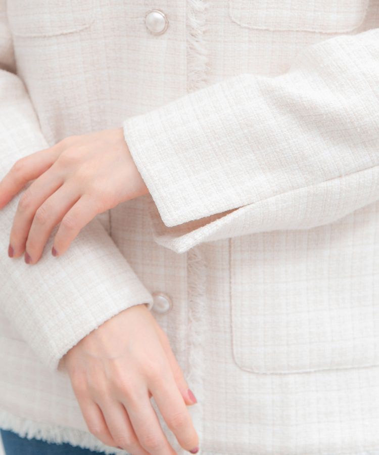 出所：ハニーズ公式通販 ツイードジャケット