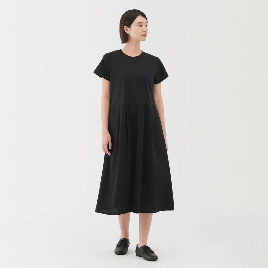 出所：無印良品公式　婦人　涼感　半袖ワンピース