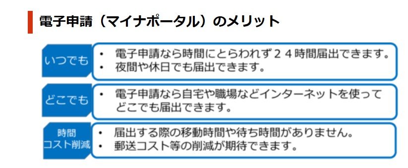 電子申請(マイナポータル)のメリット