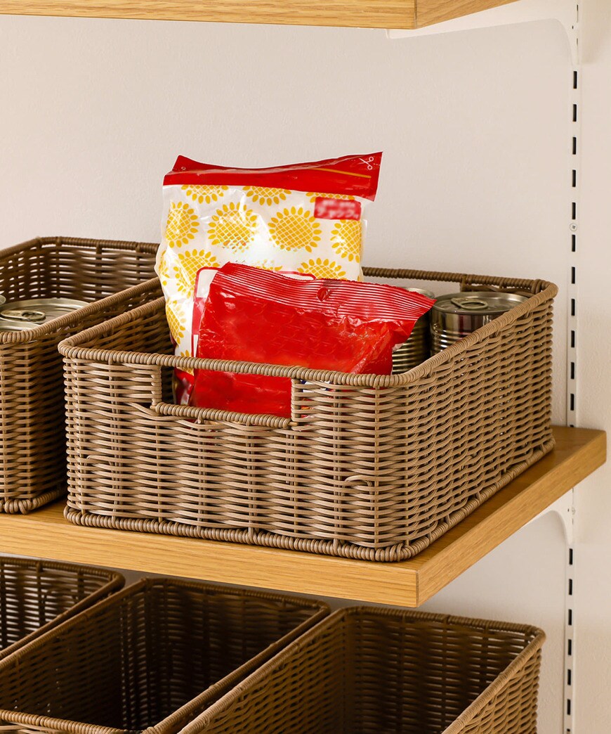 3COINS公式 《洗える》PPラタン収納ボックス平/KITINTO 画像