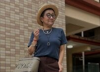【64歳マダム】UNIQLO「ジャージーバレルレッグパンツ」で作る秋色コーデが素敵