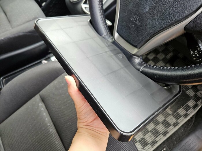 ハンドルの形状によっては正面位置で取り付けられないことも