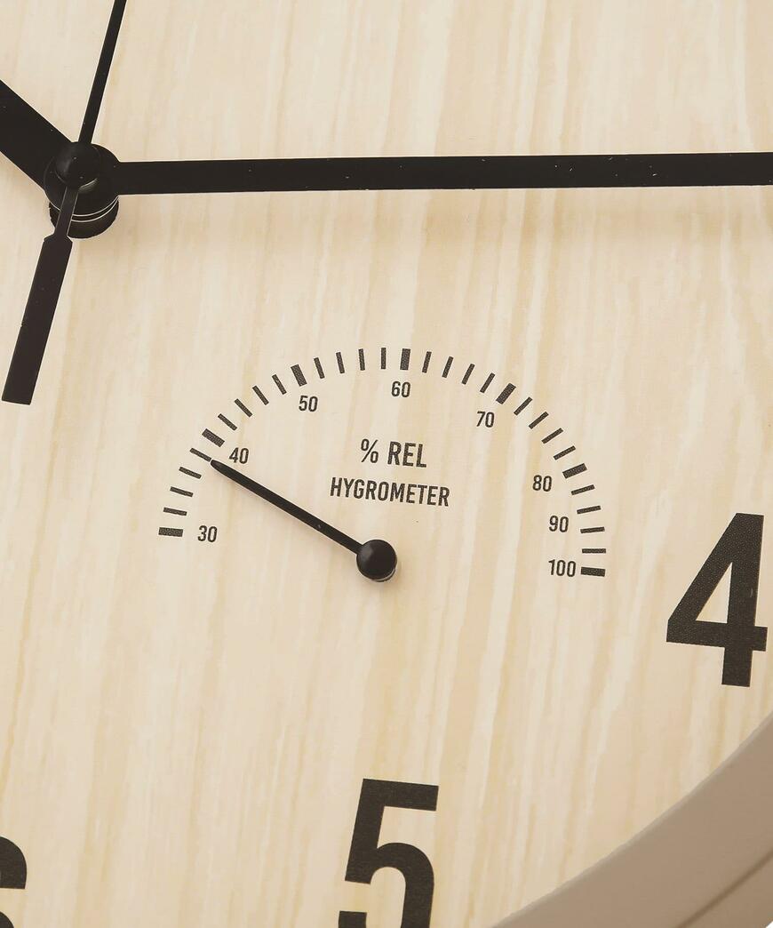 出所：パルグループ公式ファッション通販サイト 3COINS 湿温度計付掛け時計