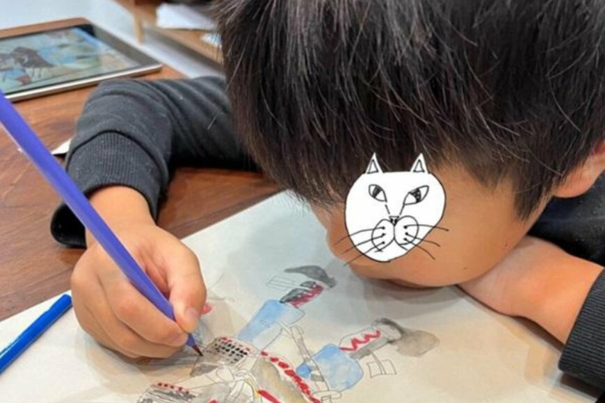 小学2年生の息子が描いた「弁慶の交通ポスター」そのこだわりに脱帽するX民が続出