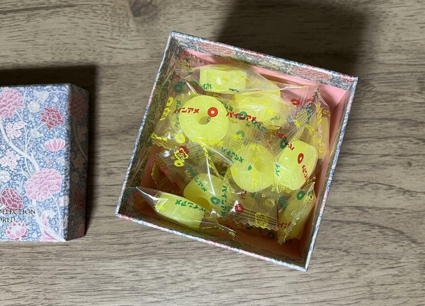 筆者撮影（セリア、ペーパーボックス キューブ 小 マスターピースコレクション/WM）