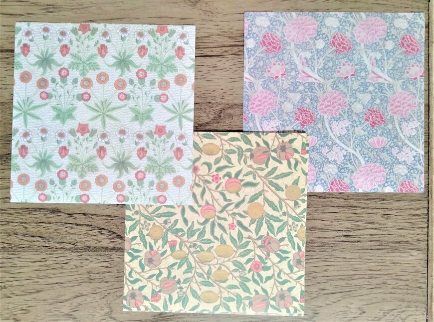 筆者撮影（セリア、デザインシートシール 9P ウィリアム・モリス）