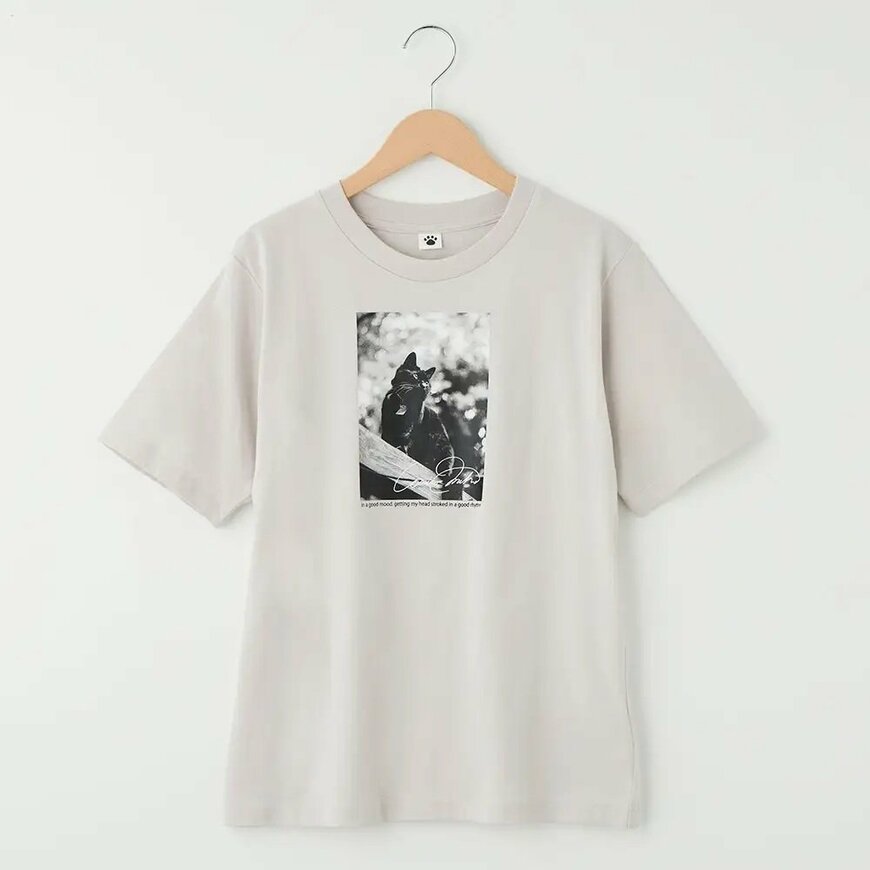 出所：イオン株式会社公式　【コムロミホ】 黒猫プリントTシャツ レディス