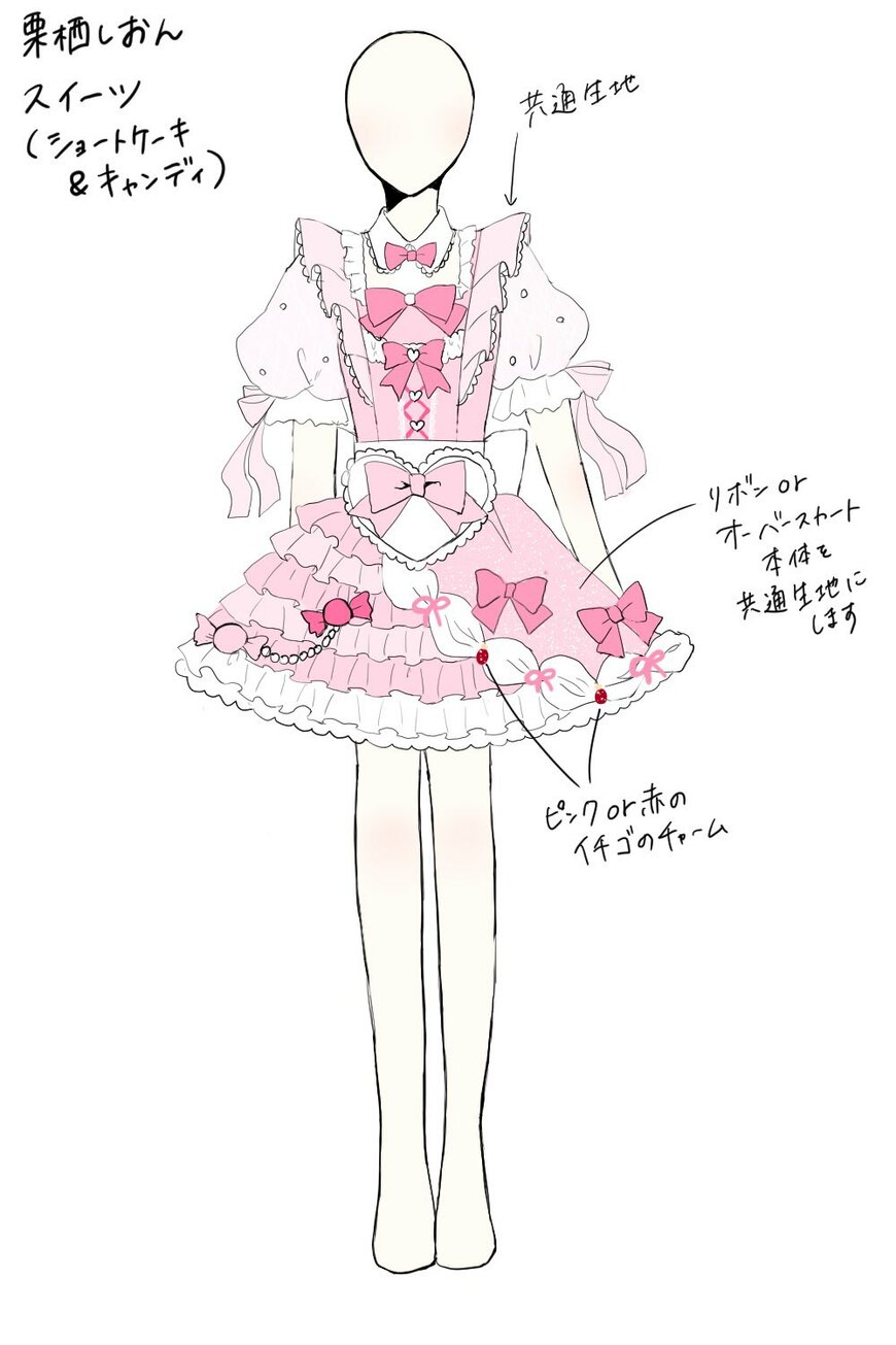 スイーツをテーマにしたデザイン画