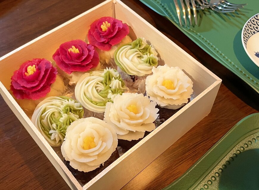 お花畑のようなおはぎ