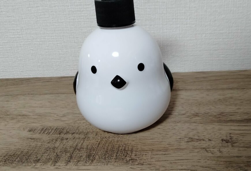 筆者撮影（キャンドゥ、ポンプボトル シマエナガ 350ml）