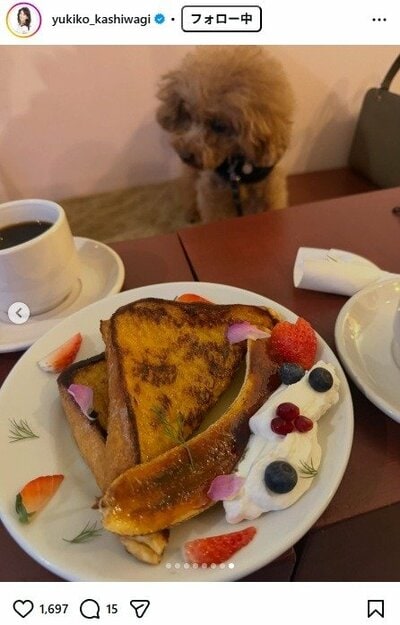 柏木由紀子のInstagram投稿