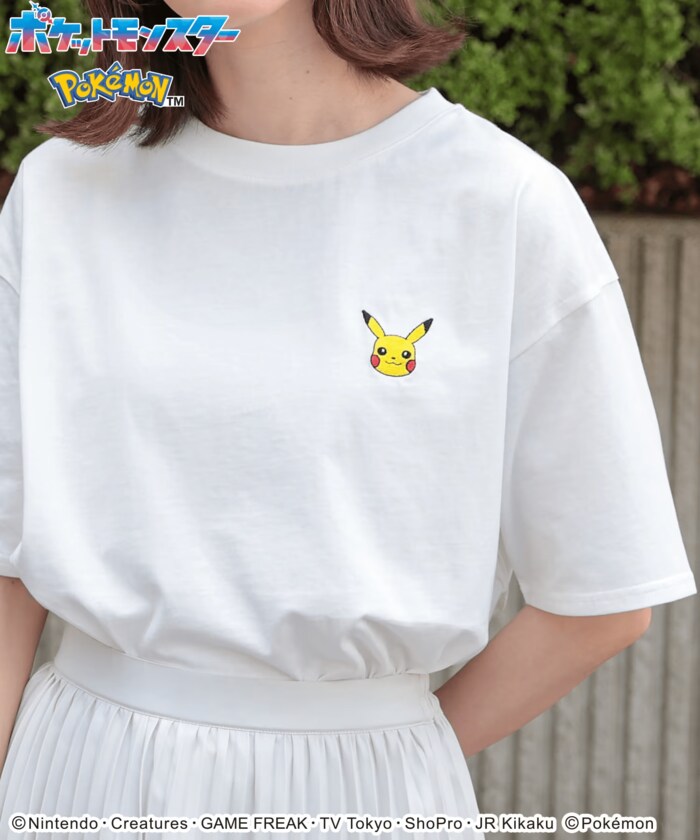 胸元のポケモンのワンポイントがかわいいTシャツ