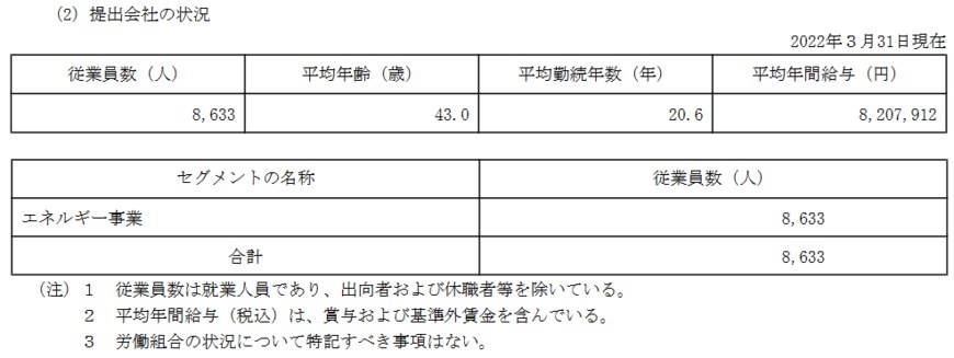 出所：関西電力「有価証券報告書」