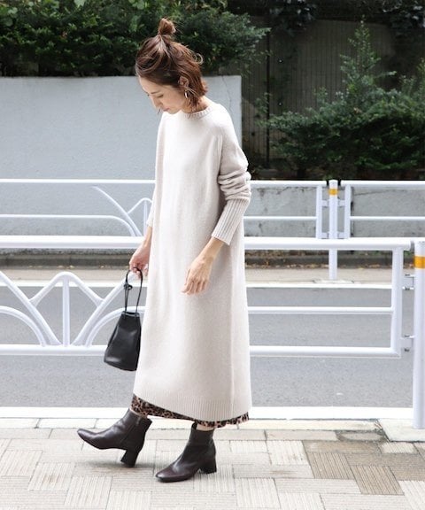 FRAMeWORK - スーパーファインメリノロングワンピース ¥20,520（税込）