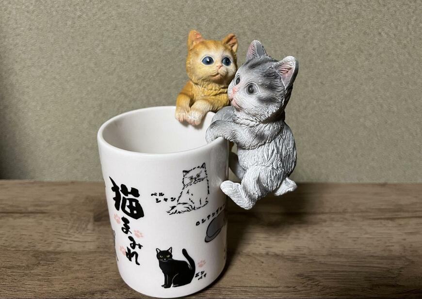 ダイソー、植木鉢にかけられる置物（猫）