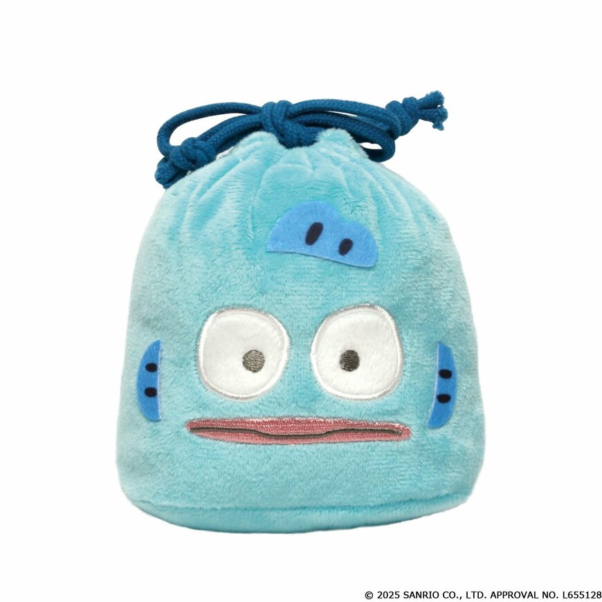 アイピーフォー株式会社公式 サンリオキャラクターズ ふわふわフェイス巾着(ハンギョドン)