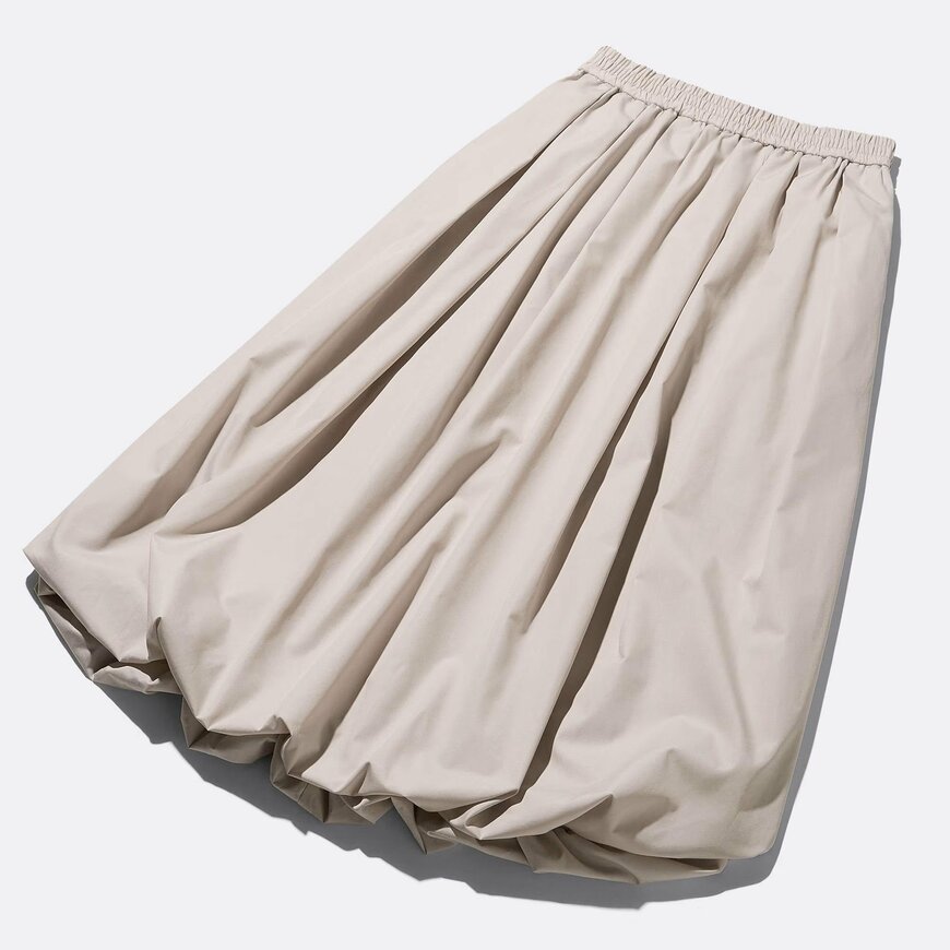 GU公式　バブルヘムミディスカートの画像