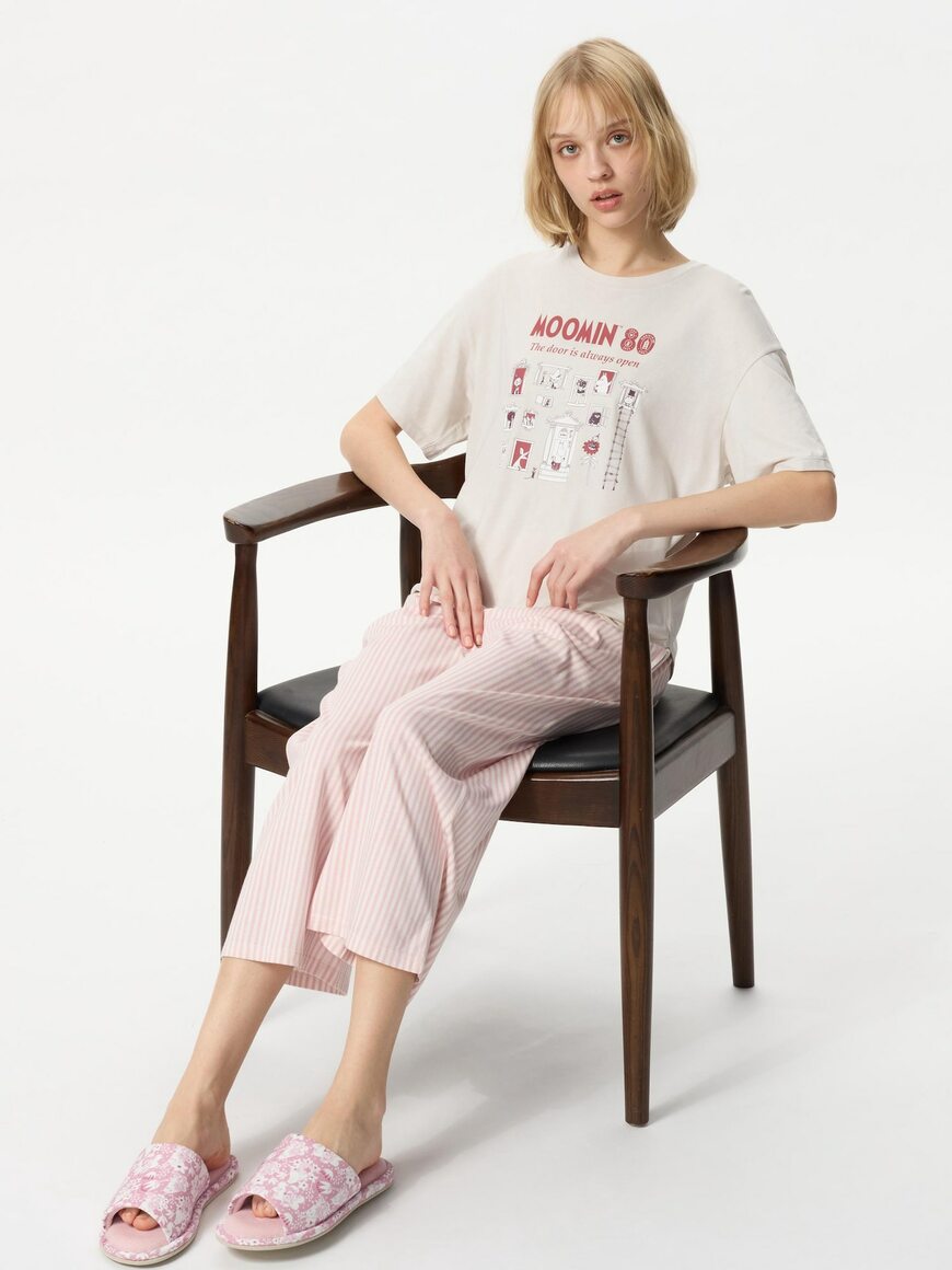 出所：ユニクロ公式　 ムーミン ラウンジセット/半袖 NATURAL