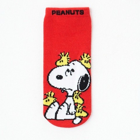 しまむら公式　レディース　6足組ソックス（PEANUTS）　サックス 206　画像