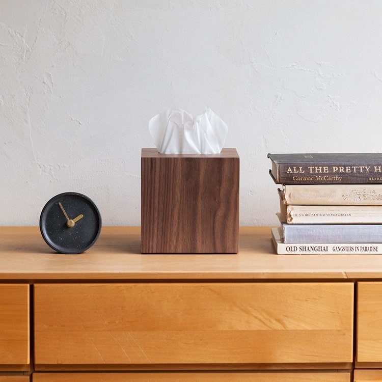 ケユカ公式　クラスタ コンパクトティッシュケース 木　画像