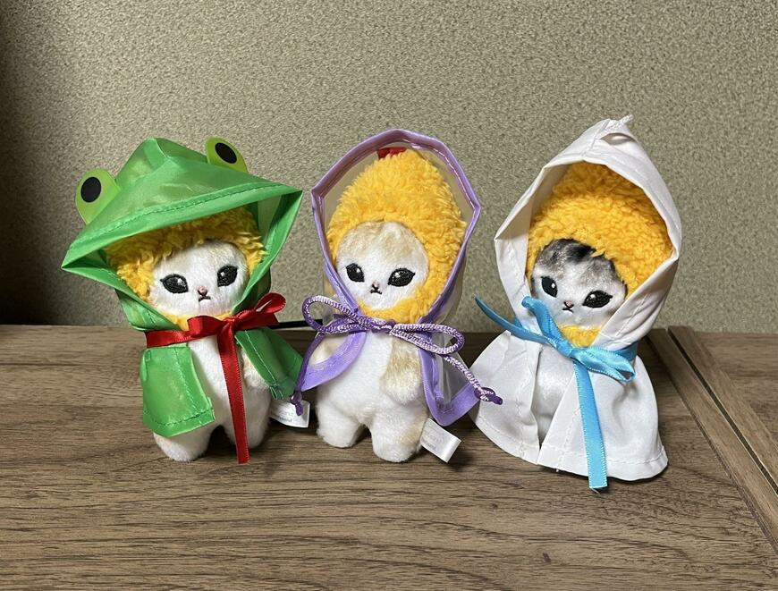 セリア、ぬい用レインポンチョ S ヲタコレ ぬい活・ぬい用てるてるポンチョ ヲタコレ ぬい活・ぬい用カエルポンチョ ヲタコレ画像