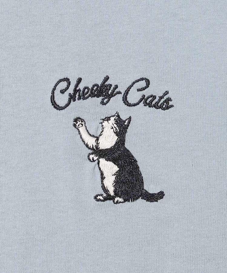 出所：ブルーブルーエ公式　ネコ袖プリントロンT