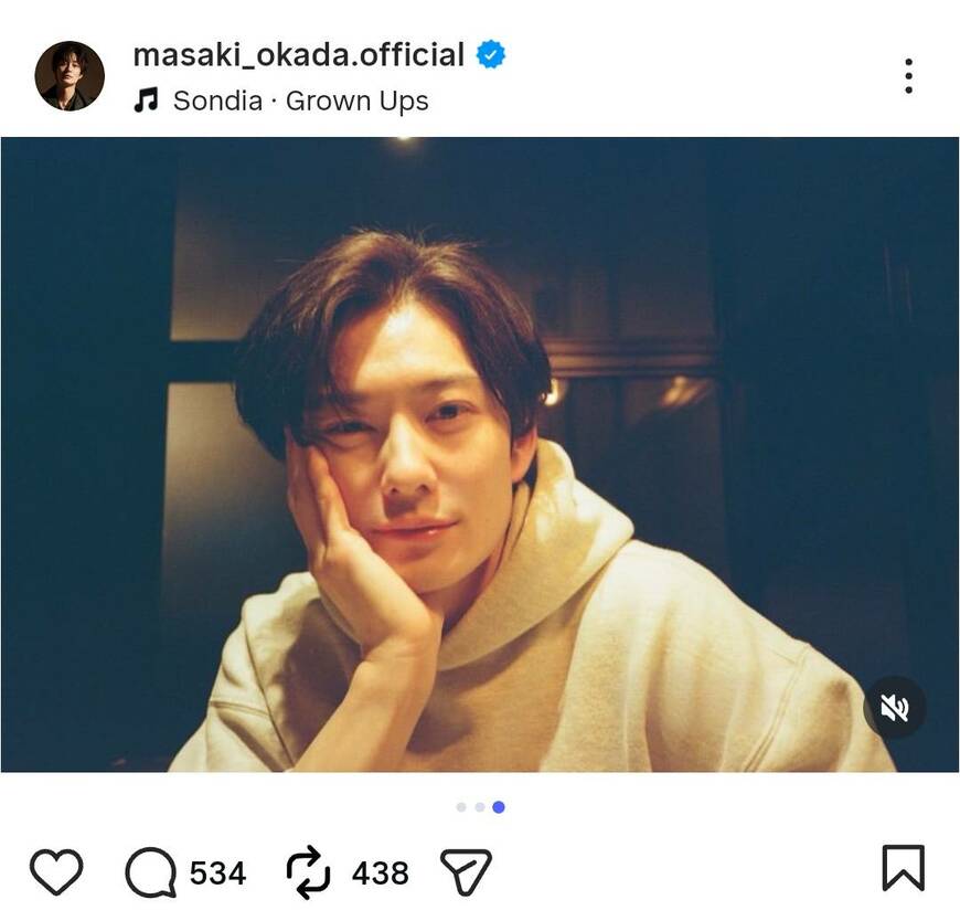 出所：岡田将生のInstagram（＠masaki_okada.official）参照日：2026年5月14日
