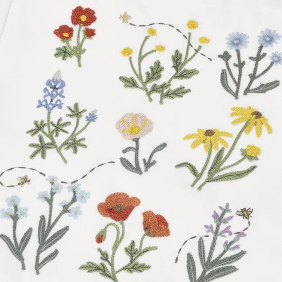 ニトリ公式　トートバッグ（花刺繍）