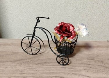 アイアン　インテリア自転車 ダイソーでシルバニアも乗せられる自転車を発見！おしゃれで素敵