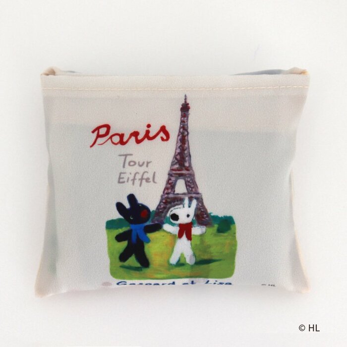 本体に縫い付けられているポケットにエコバッグを収納することができてコンパクトに