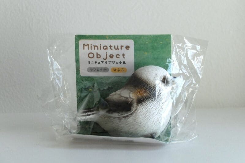 セリア、ミニチュアオブジェ小鳥シマエナガ筆者撮影写真