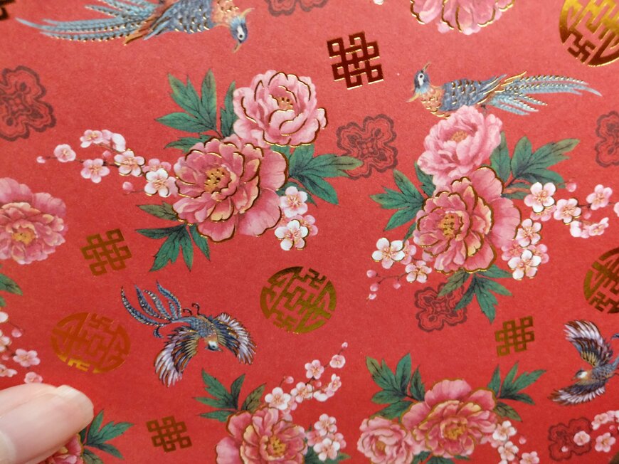 筆者撮影（セリア、チャイナパターンデザインペーパー）