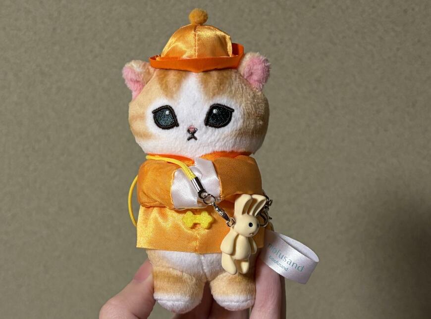 筆者撮影（セリア、ぬい用ポシェット ぬい活 うさぎ＆ポップコーン柄）