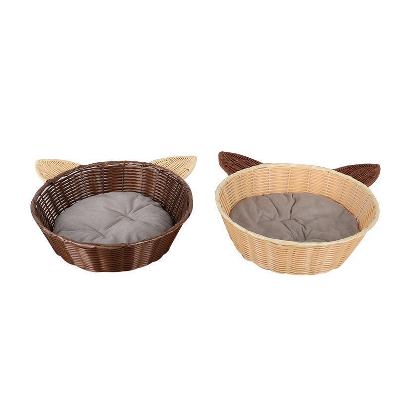 出所：公式通販ダイソーネットストア PP素材ペットベッド（ネコ型、35cm）