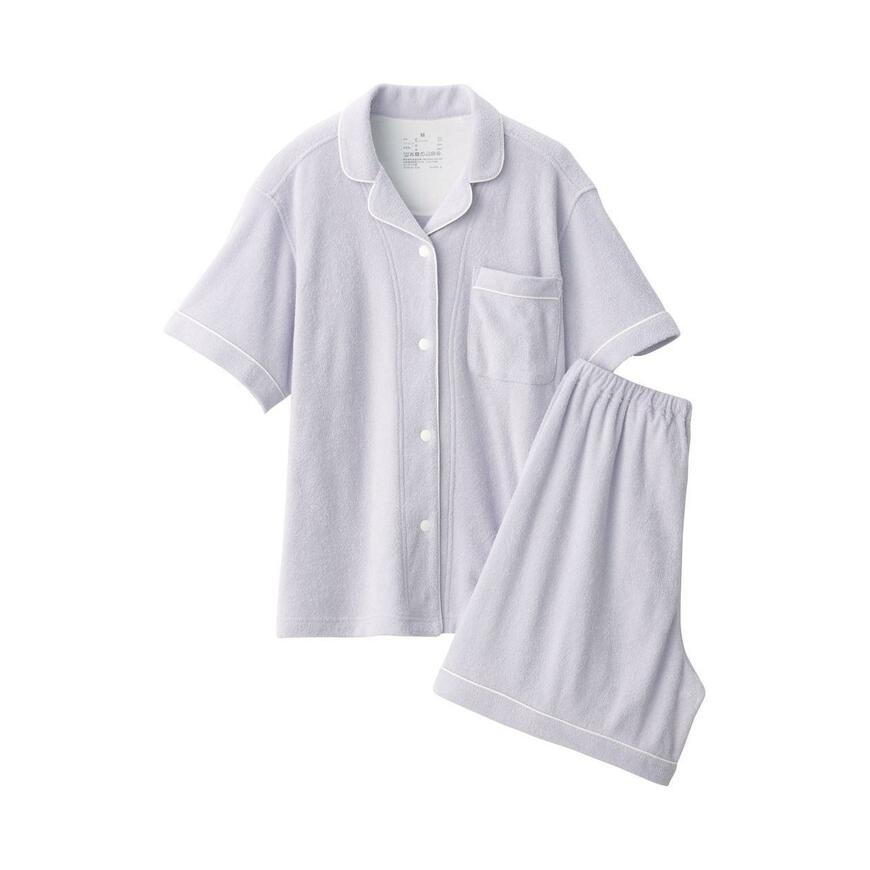 出所：無印良品ネットストア 婦人　着るタオル　両面パイル半袖パジャマ