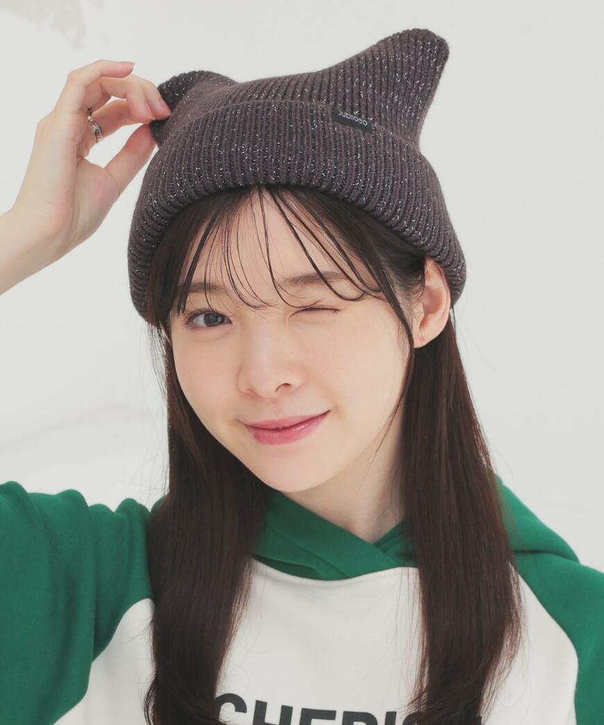 ハニーズ公式通販 ネコ耳ニット帽の画像