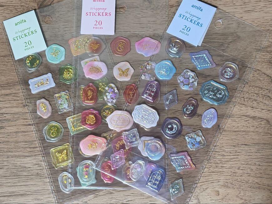 キャンドゥ、ラッピングシール シーリング20片 クリア商品画像