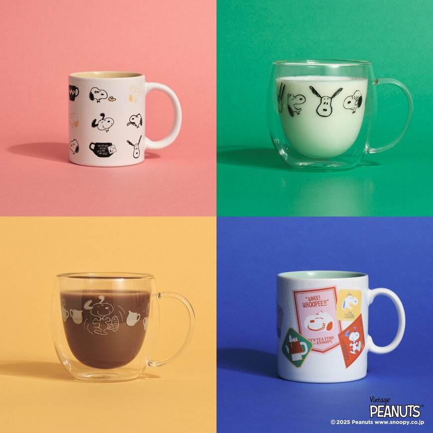 Afternoon Tea LIVING公式 (C)2024 Peanuts ダブルウォールマグ などの画像