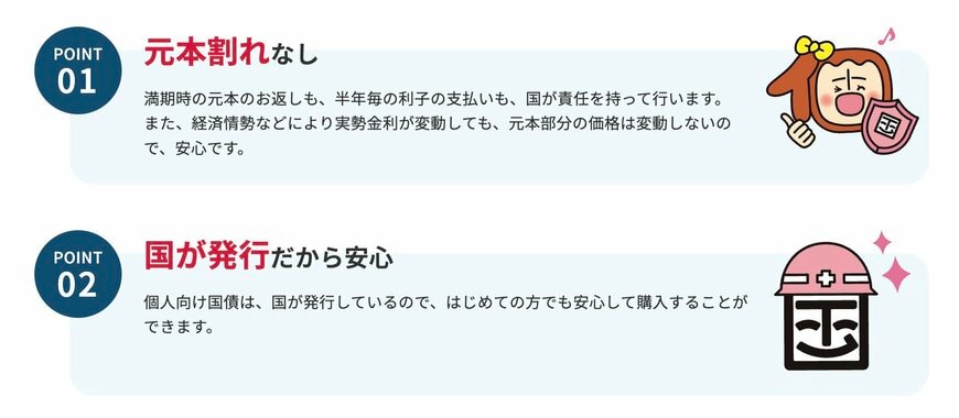 個人向け国債のメリット