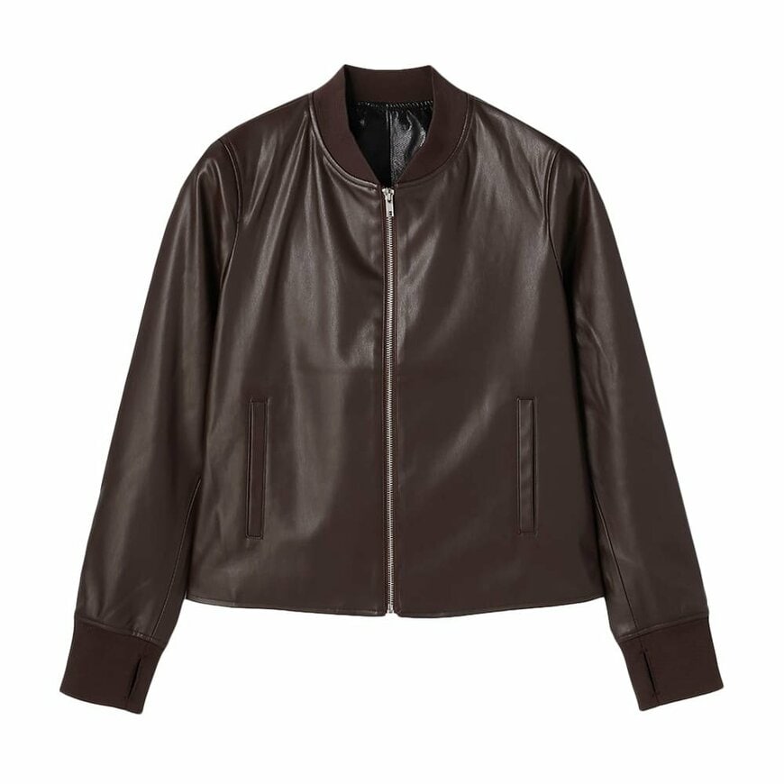ワークマン公式　レディースフェイクレザーウォームジャケット（ブラウン）