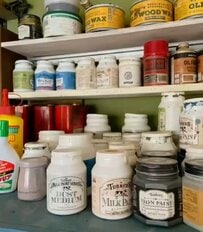 【収納DIY】「ペンキ収納こうしたいわぁ〜」端材×ダイソーアイテム→収納棚付きサイドテーブルに大変身！